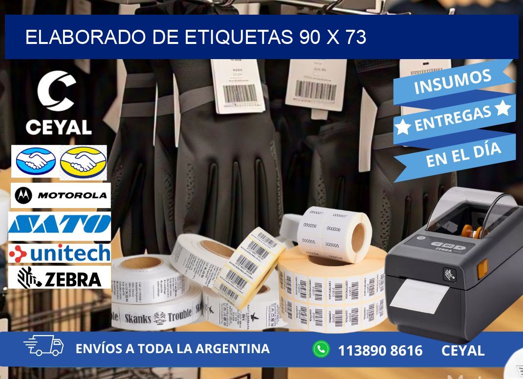 elaborado de etiquetas 90 x 73