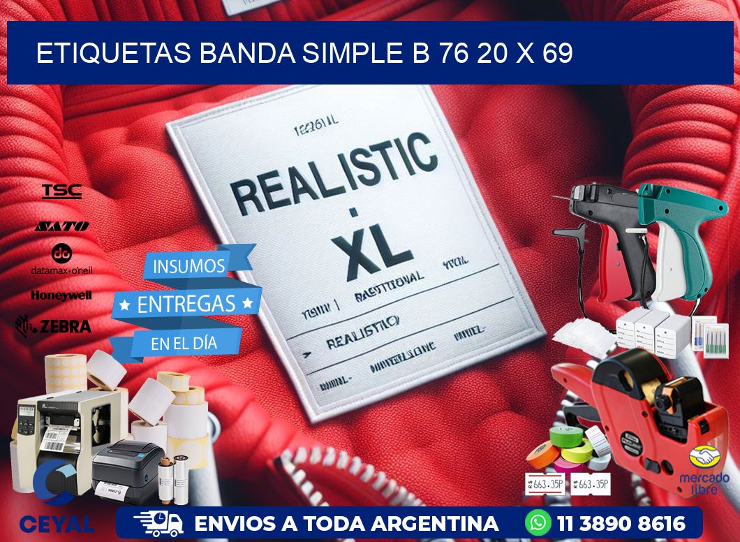 etiquetas banda simple b 76 20 x 69