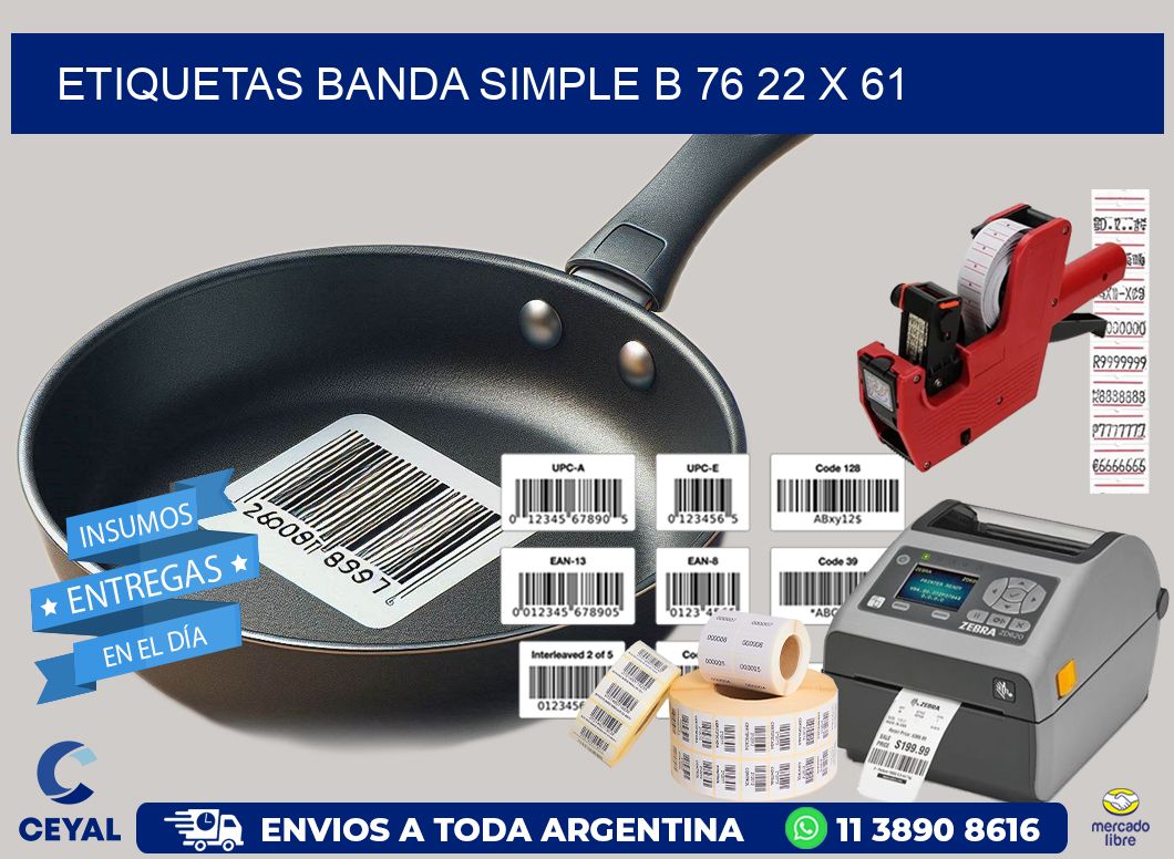 etiquetas banda simple b 76 22 x 61