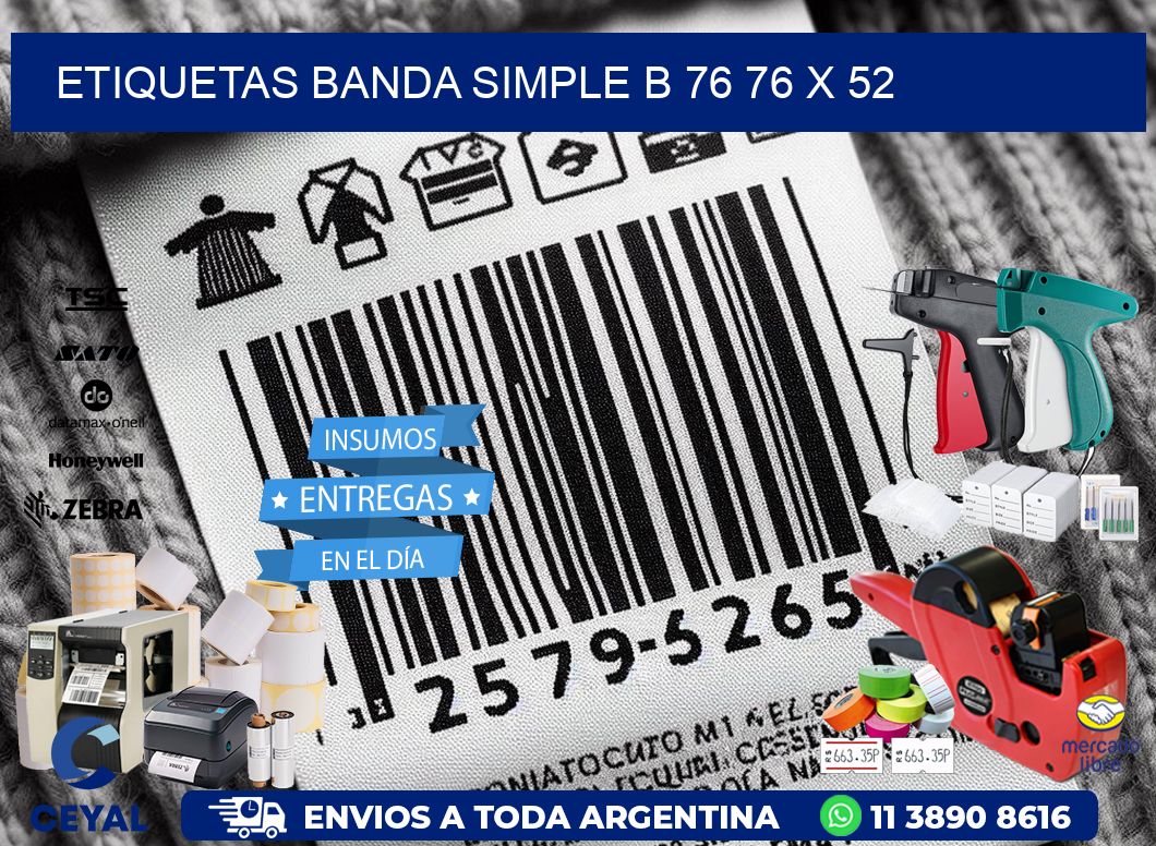 etiquetas banda simple b 76 76 x 52