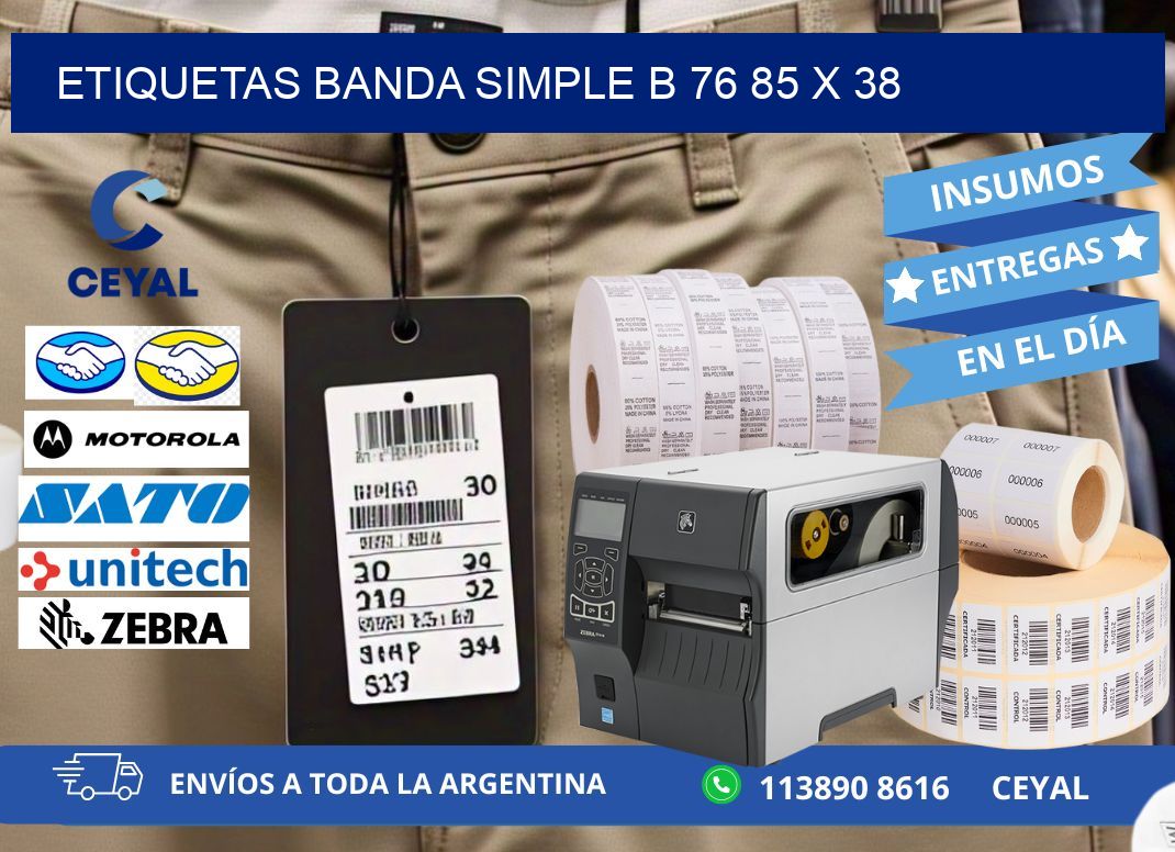 etiquetas banda simple b 76 85 x 38