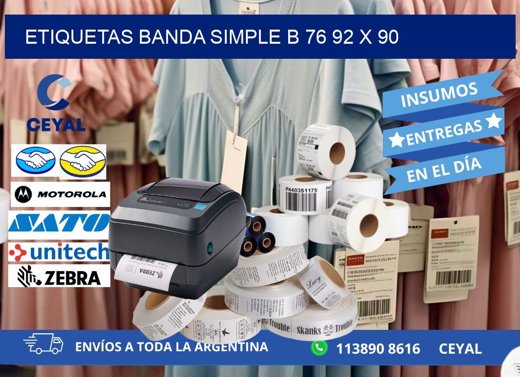 etiquetas banda simple b 76 92 x 90