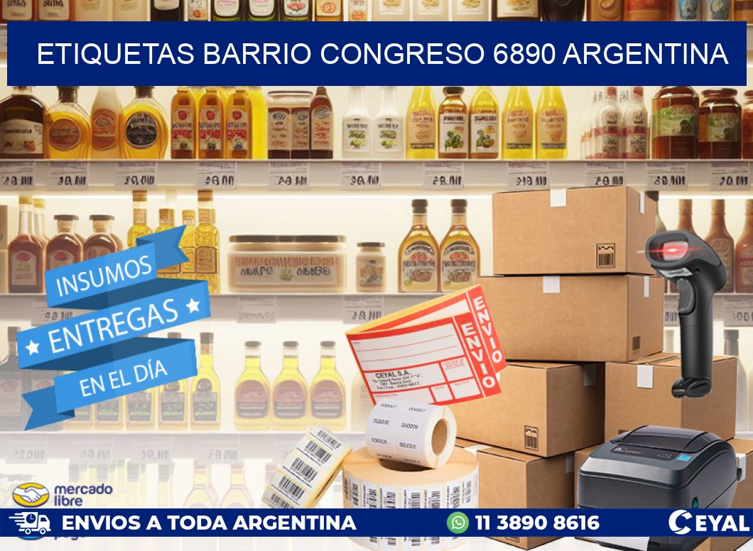 etiquetas barrio congreso 6890 argentina
