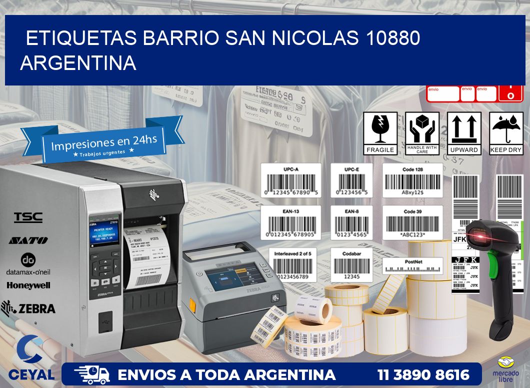 etiquetas barrio san nicolas 10880 argentina