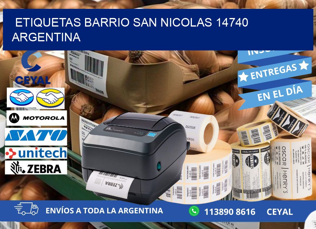 etiquetas barrio san nicolas 14740 argentina