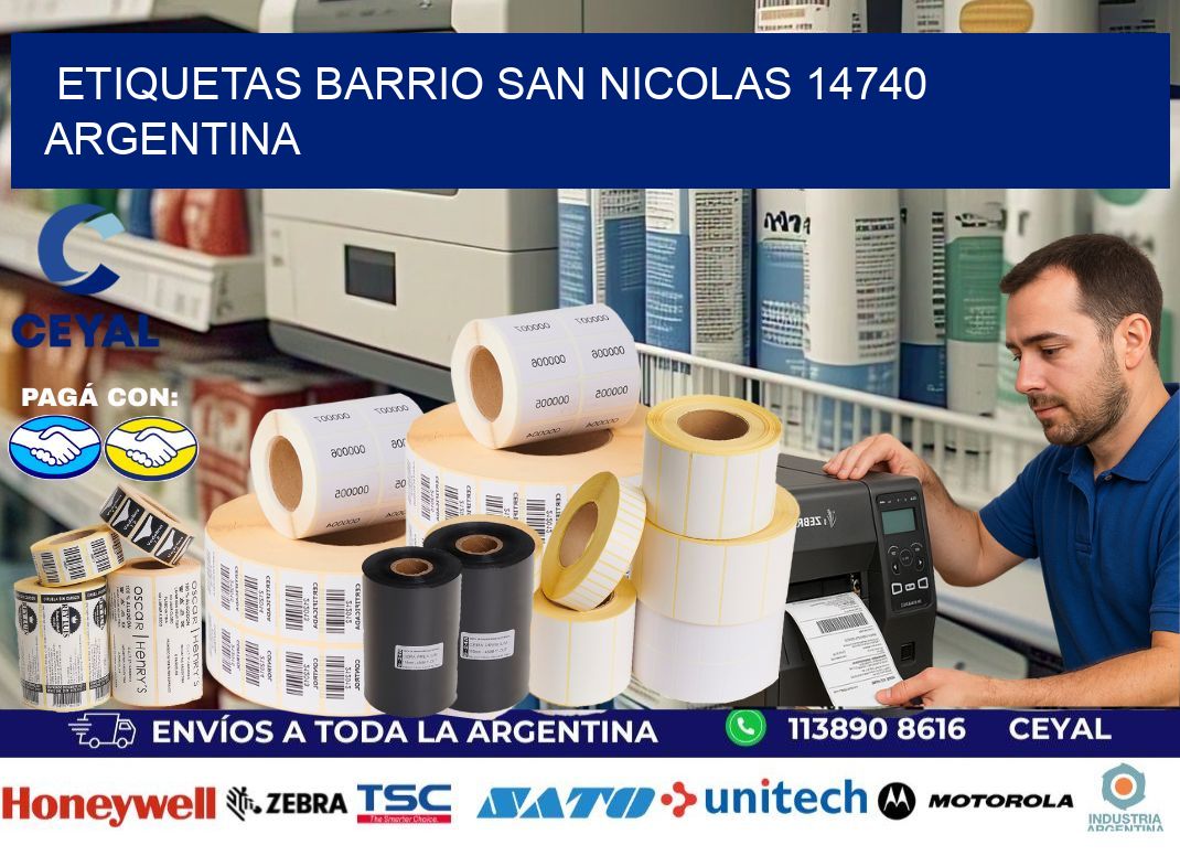 etiquetas barrio san nicolas 14740 argentina