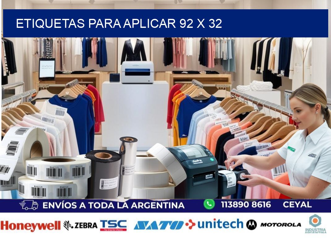 etiquetas para aplicar 92 x 32