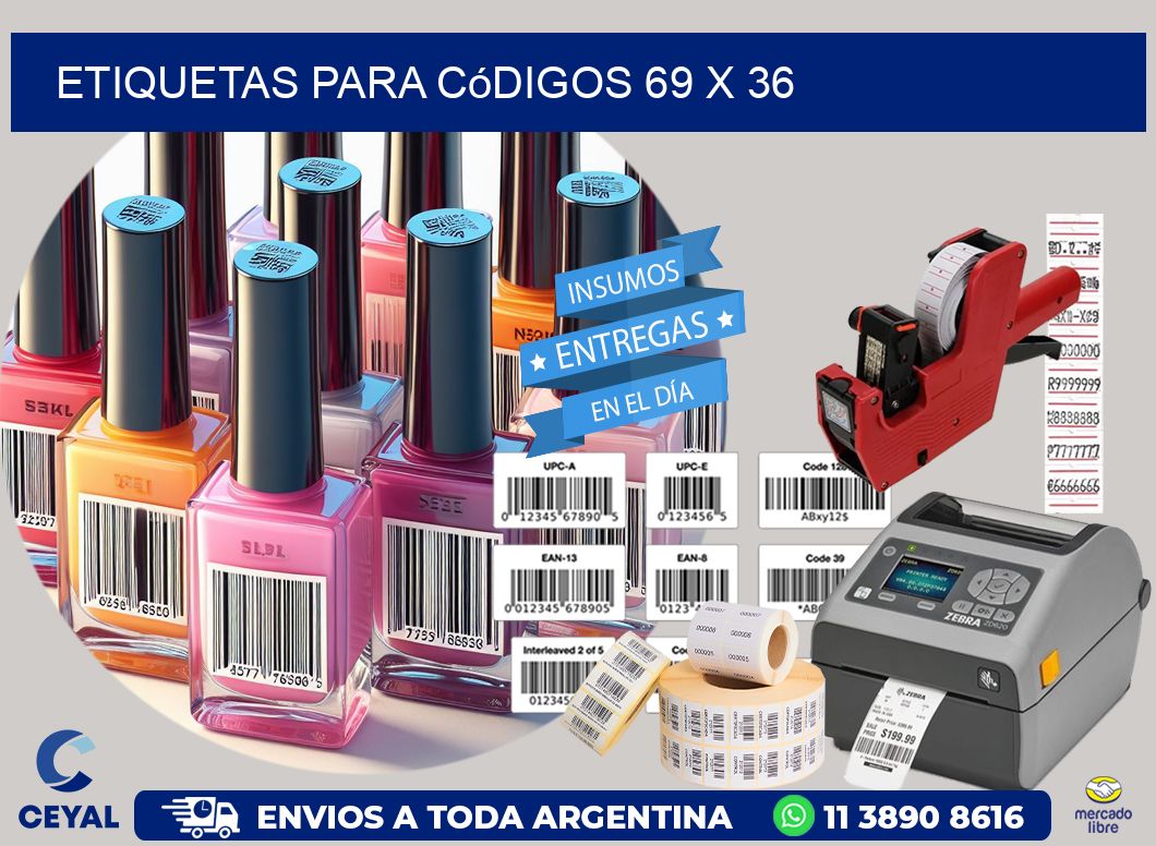 etiquetas para códigos 69 x 36
