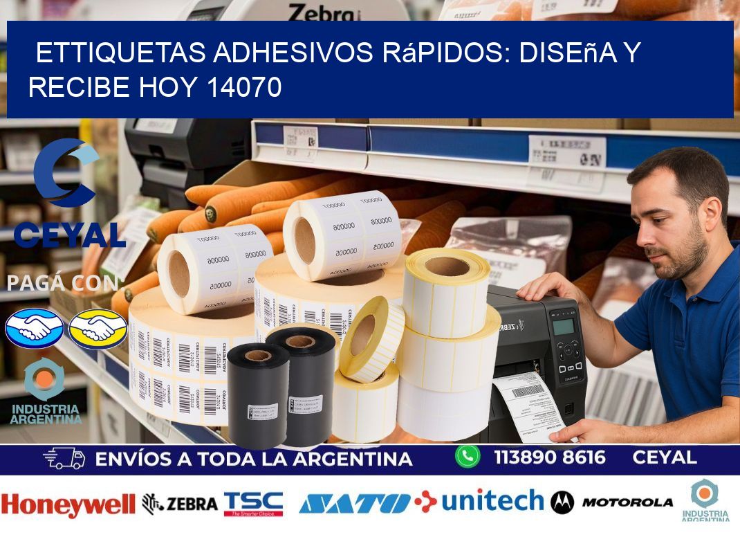ettiquetas Adhesivos Rápidos: Diseña y Recibe Hoy 14070