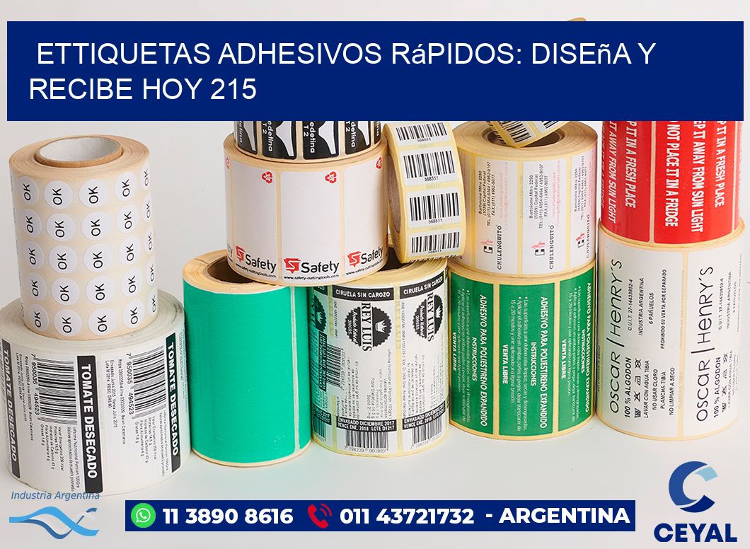 ettiquetas Adhesivos Rápidos: Diseña y Recibe Hoy 215