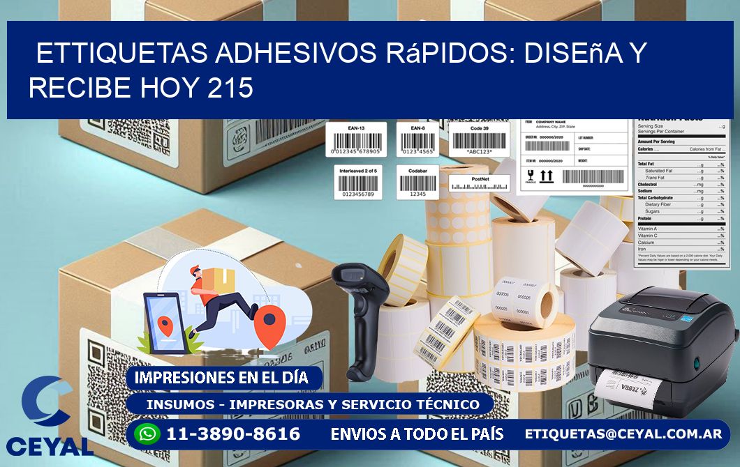 ettiquetas Adhesivos Rápidos: Diseña y Recibe Hoy 215