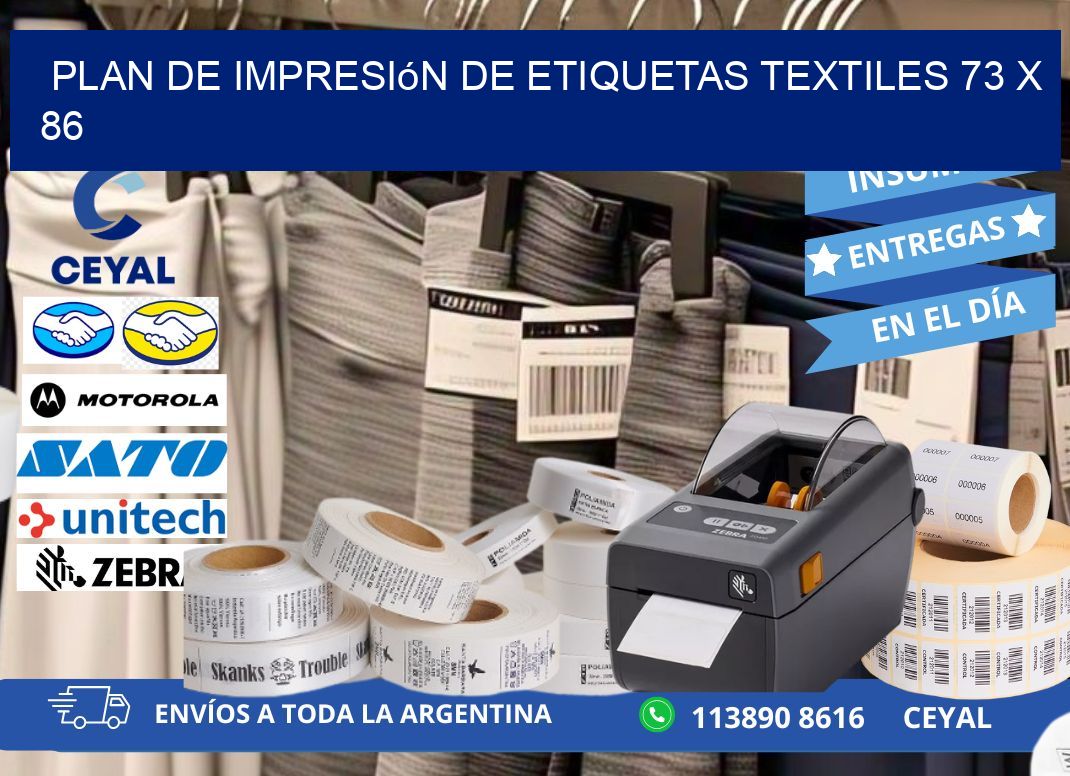 plan de impresión de etiquetas textiles 73 x 86