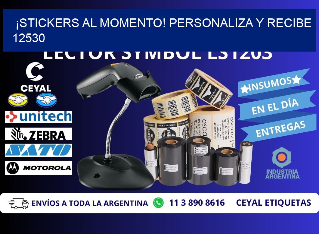 ¡Stickers al Momento! Personaliza y Recibe 12530