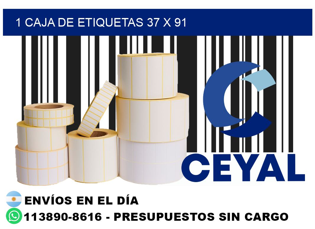 1 caja de etiquetas 37 x 91