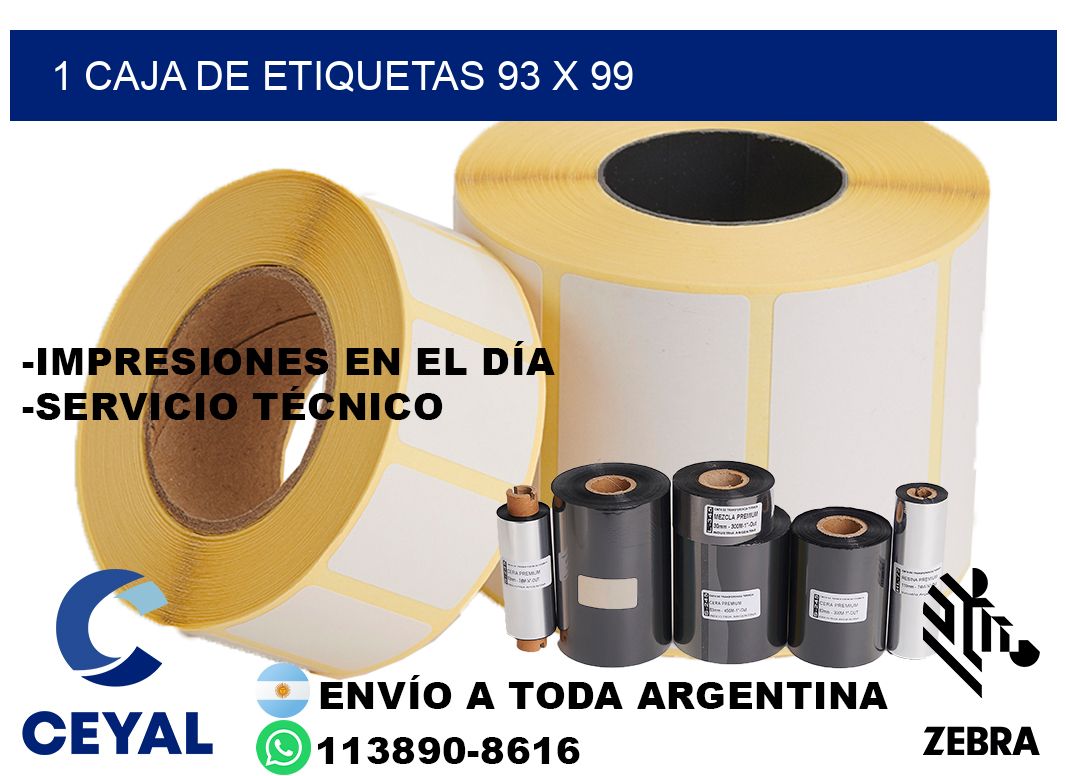 1 caja de etiquetas 93 x 99