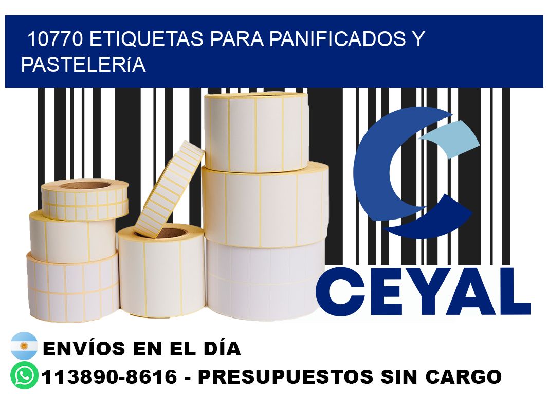 10770 Etiquetas para panificados y pastelería