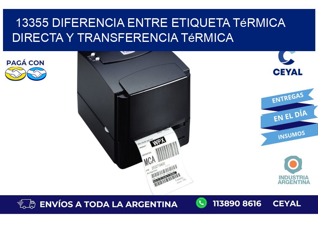 13355 diferencia entre etiqueta térmica directa y transferencia térmica