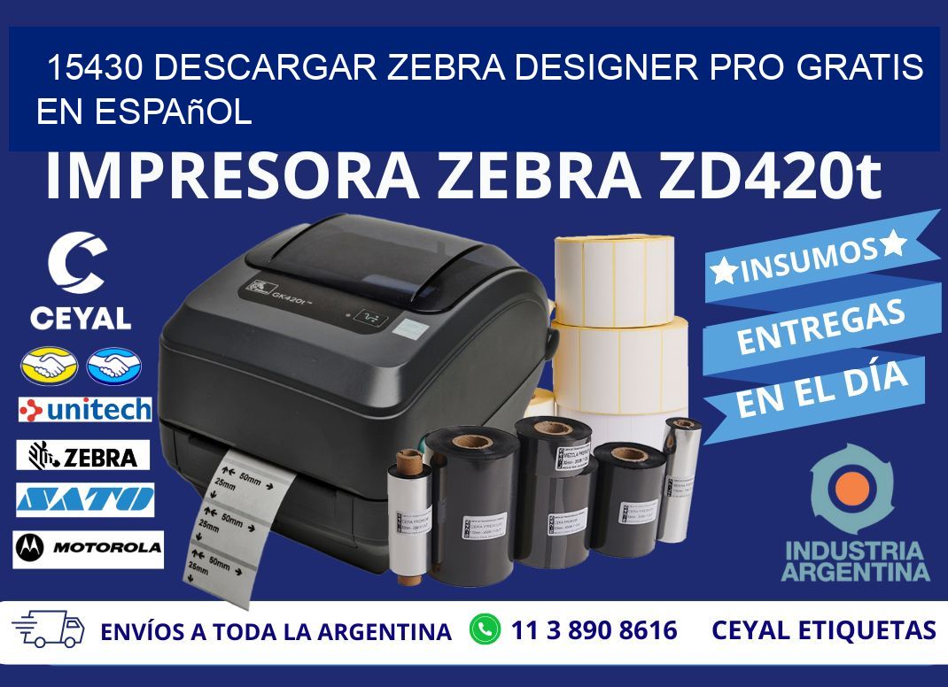 15430 Descargar Zebra Designer Pro gratis en Español