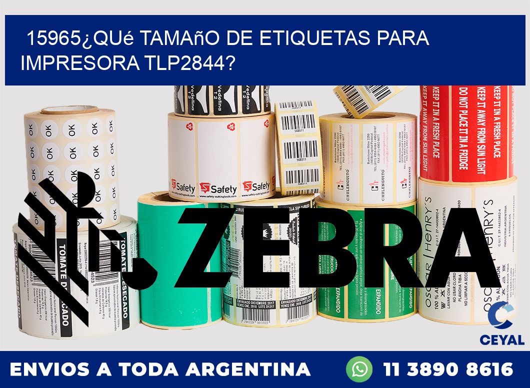 15965¿Qué tamaño de etiquetas para  impresora tlp2844?