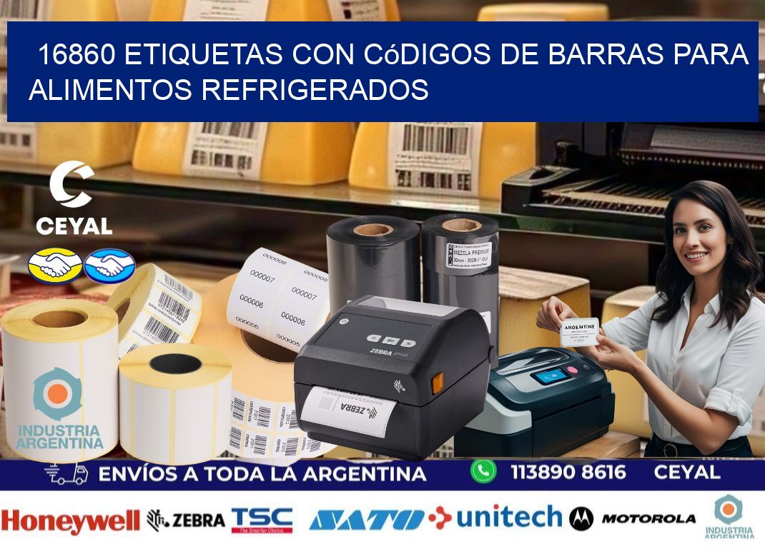 16860 Etiquetas con códigos de barras para alimentos refrigerados
