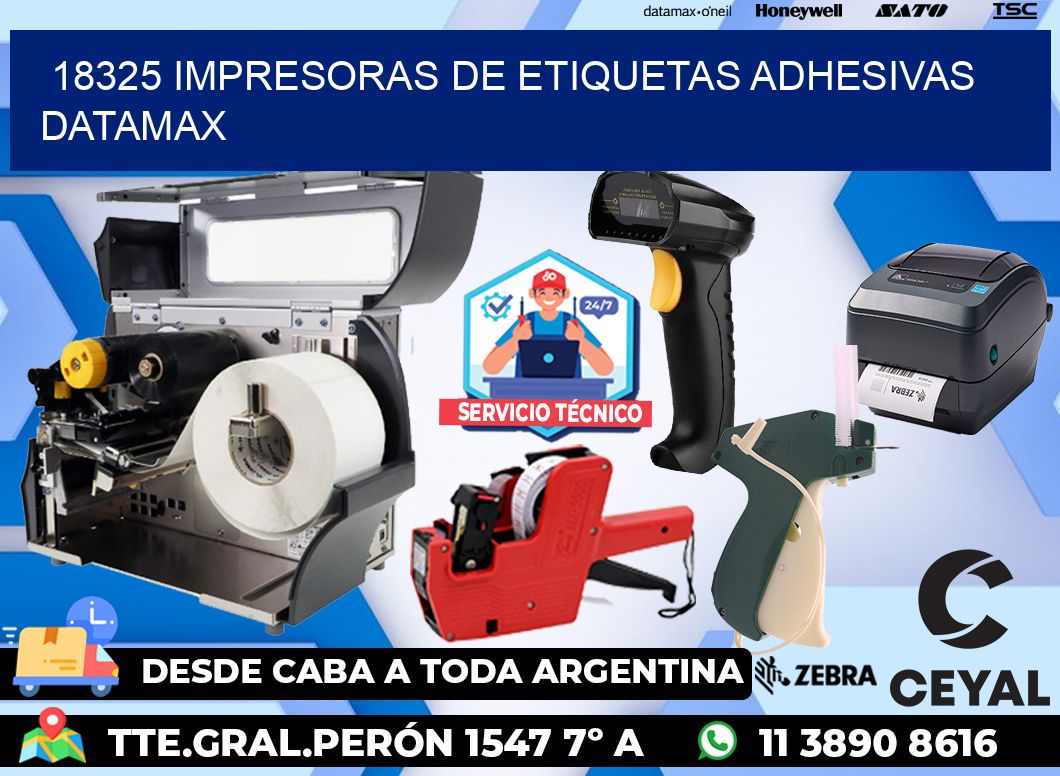 18325 impresoras de etiquetas adhesivas datamax