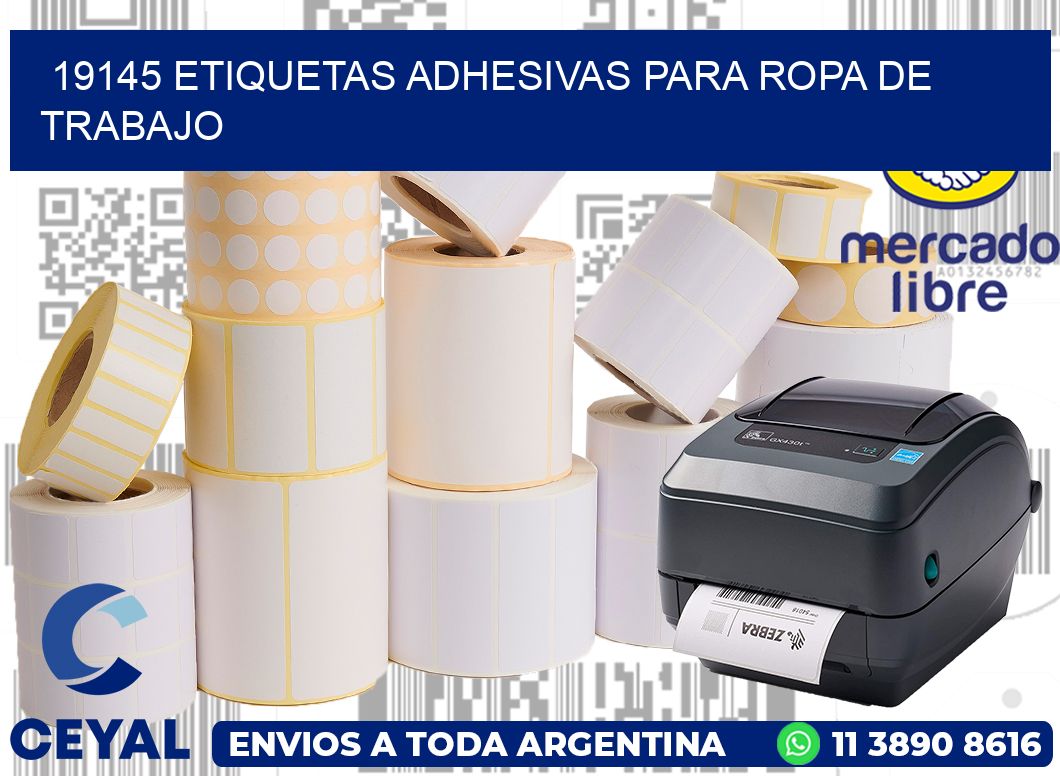 19145 Etiquetas adhesivas para ropa de trabajo