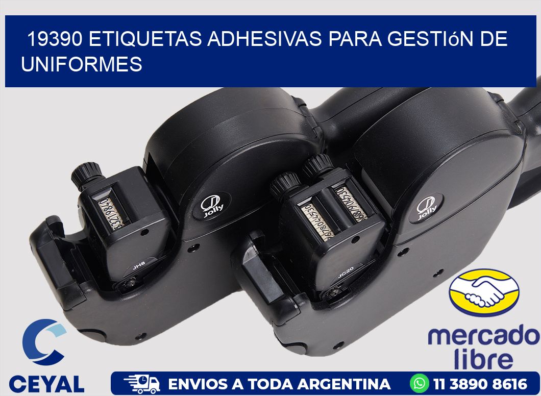 19390 Etiquetas adhesivas para gestión de uniformes