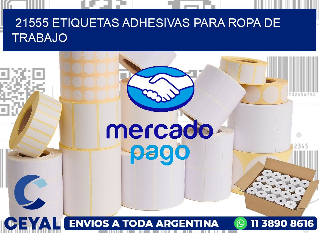 21555 Etiquetas adhesivas para ropa de trabajo