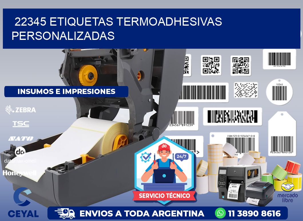 22345 Etiquetas termoadhesivas personalizadas