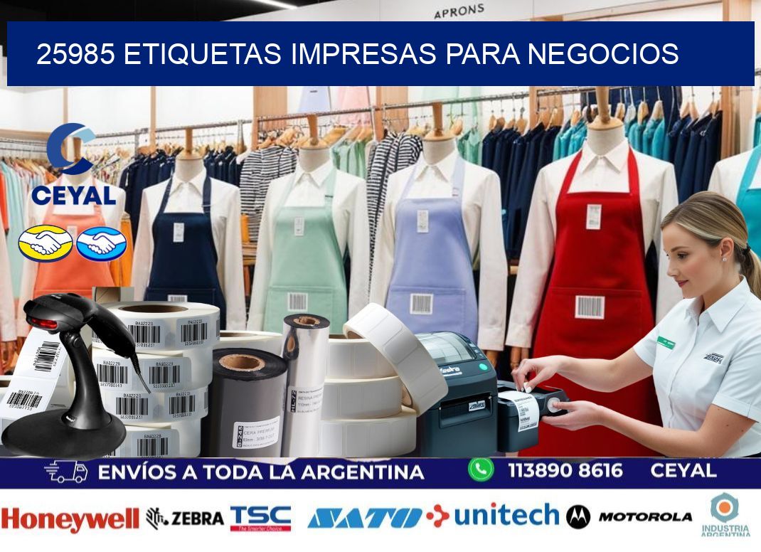 25985 etiquetas impresas para negocios