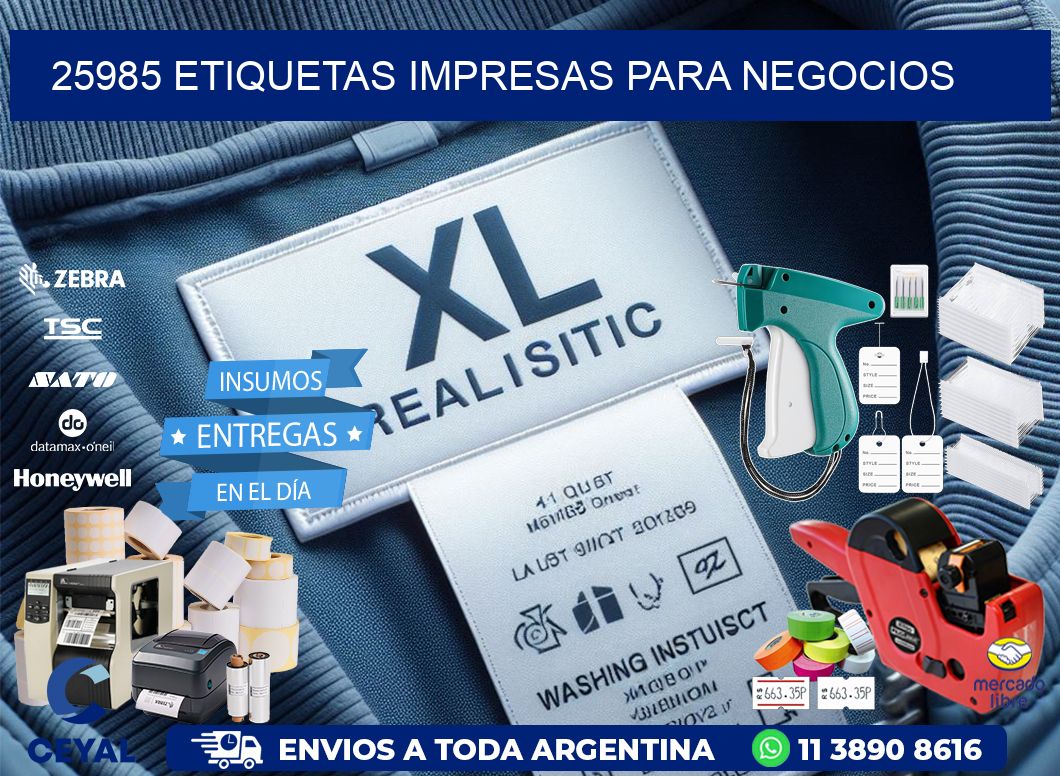 25985 etiquetas impresas para negocios