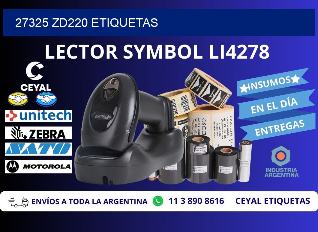 27325 ZD220 etiquetas