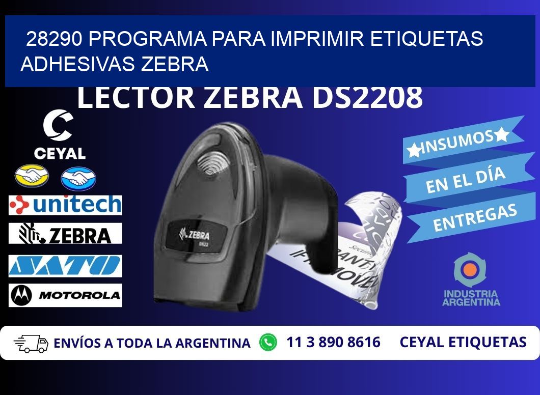 28290 Programa para imprimir etiquetas adhesivas zebra