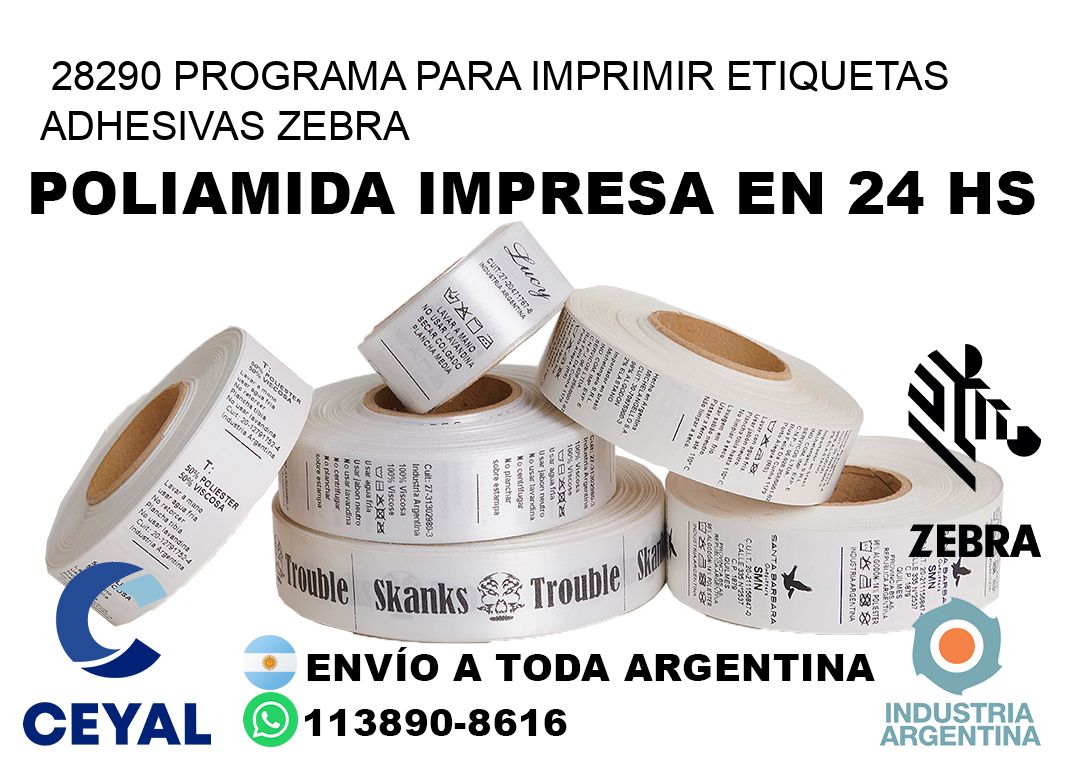 28290 Programa para imprimir etiquetas adhesivas zebra