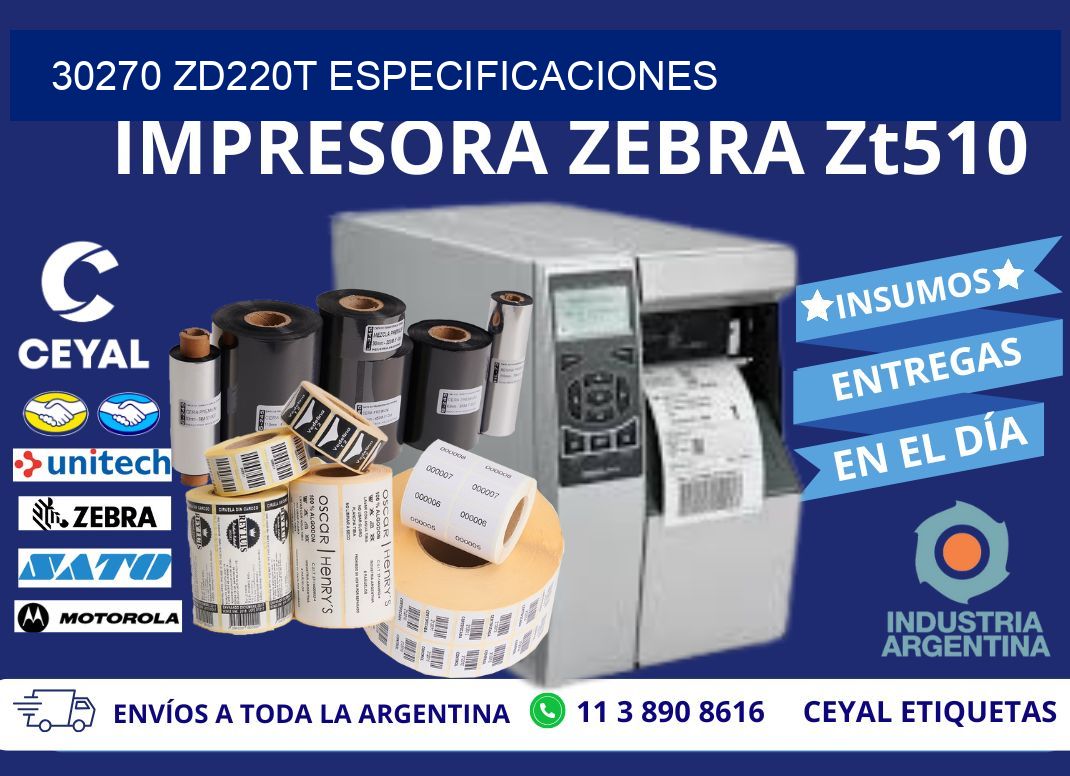 30270 ZD220t especificaciones