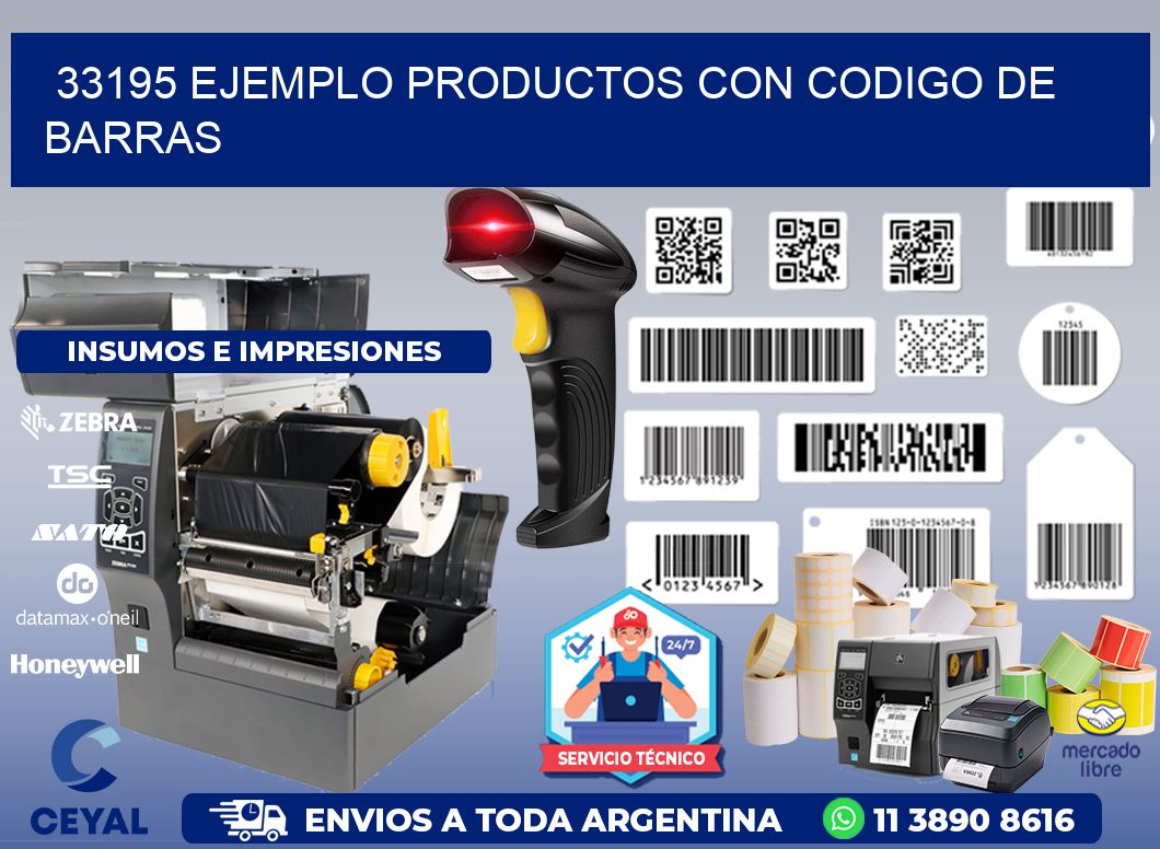 33195 ejemplo productos con codigo de barras