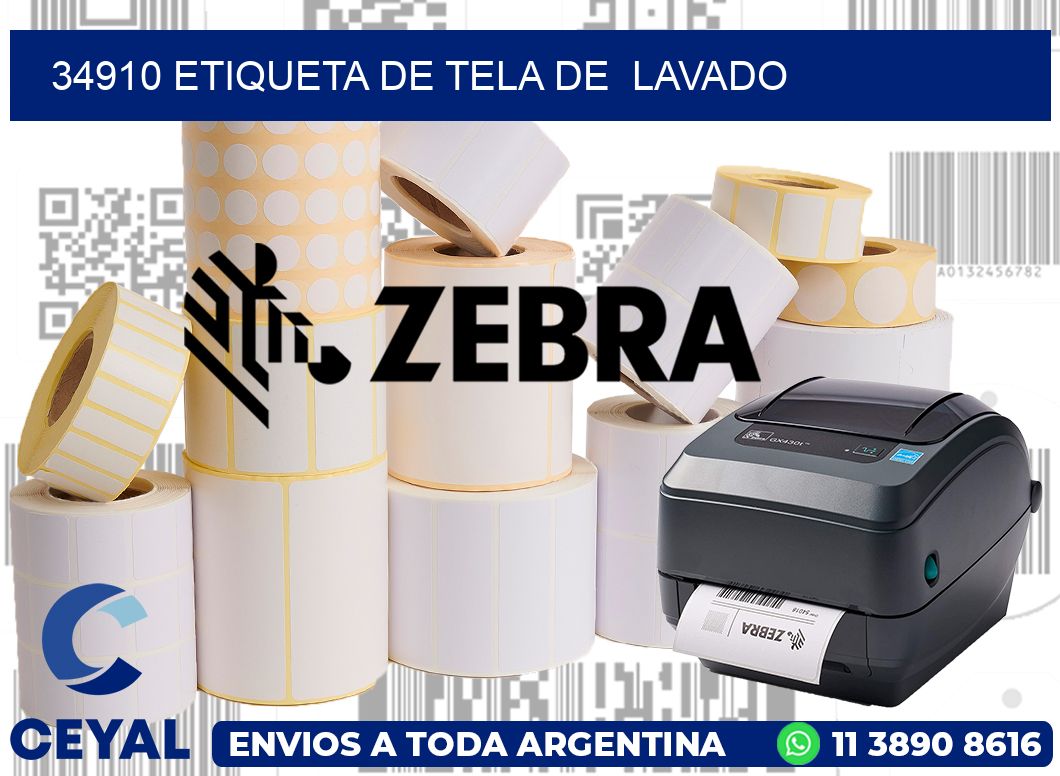 34910 etiqueta de tela de  lavado