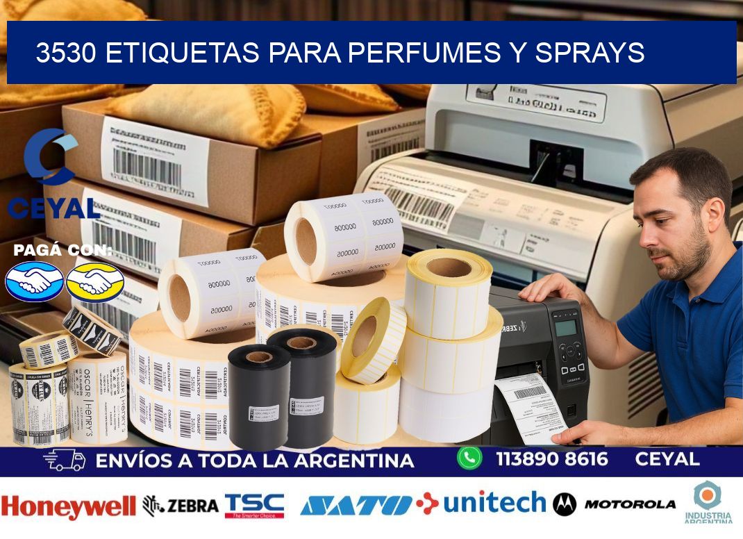 3530 Etiquetas para perfumes y sprays