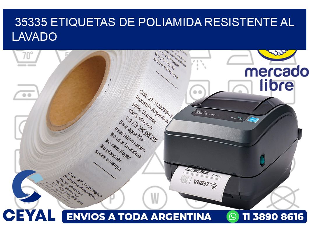 35335 Etiquetas de poliamida resistente al lavado