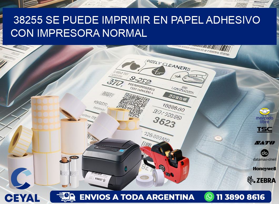 38255 Se puede imprimir en papel adhesivo con impresora normal