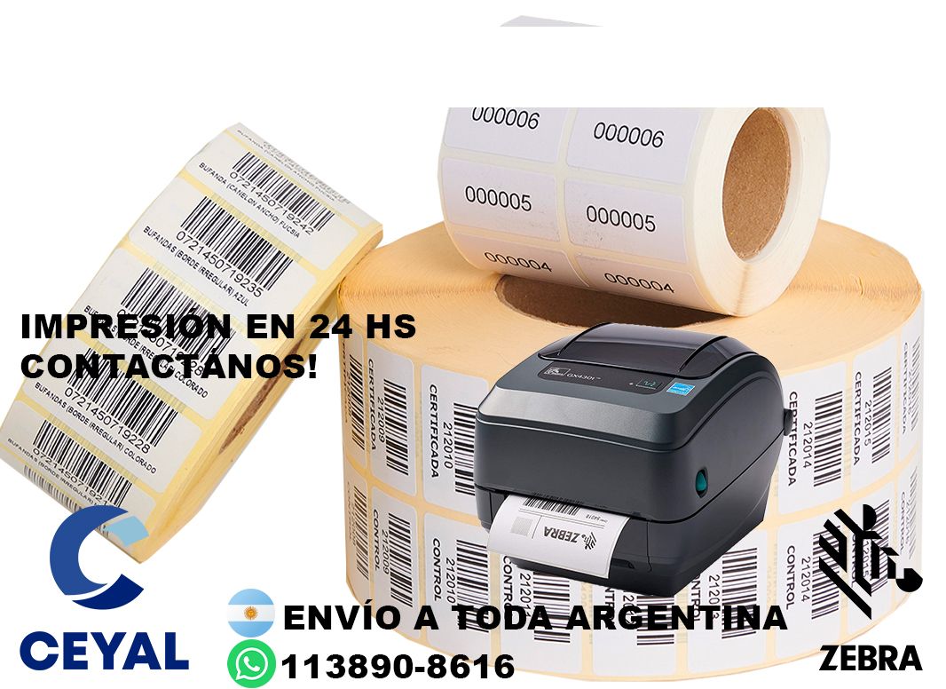 4 cajas de etiquetas 43 x 37