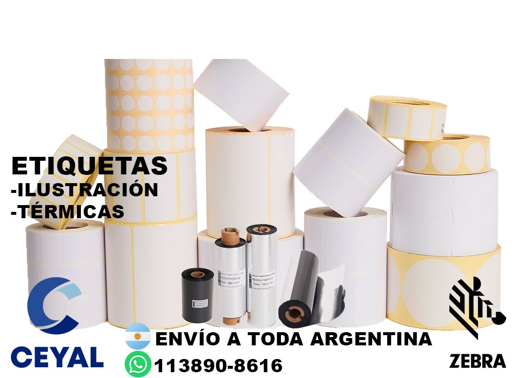 4 cajas de etiquetas 69 x 22