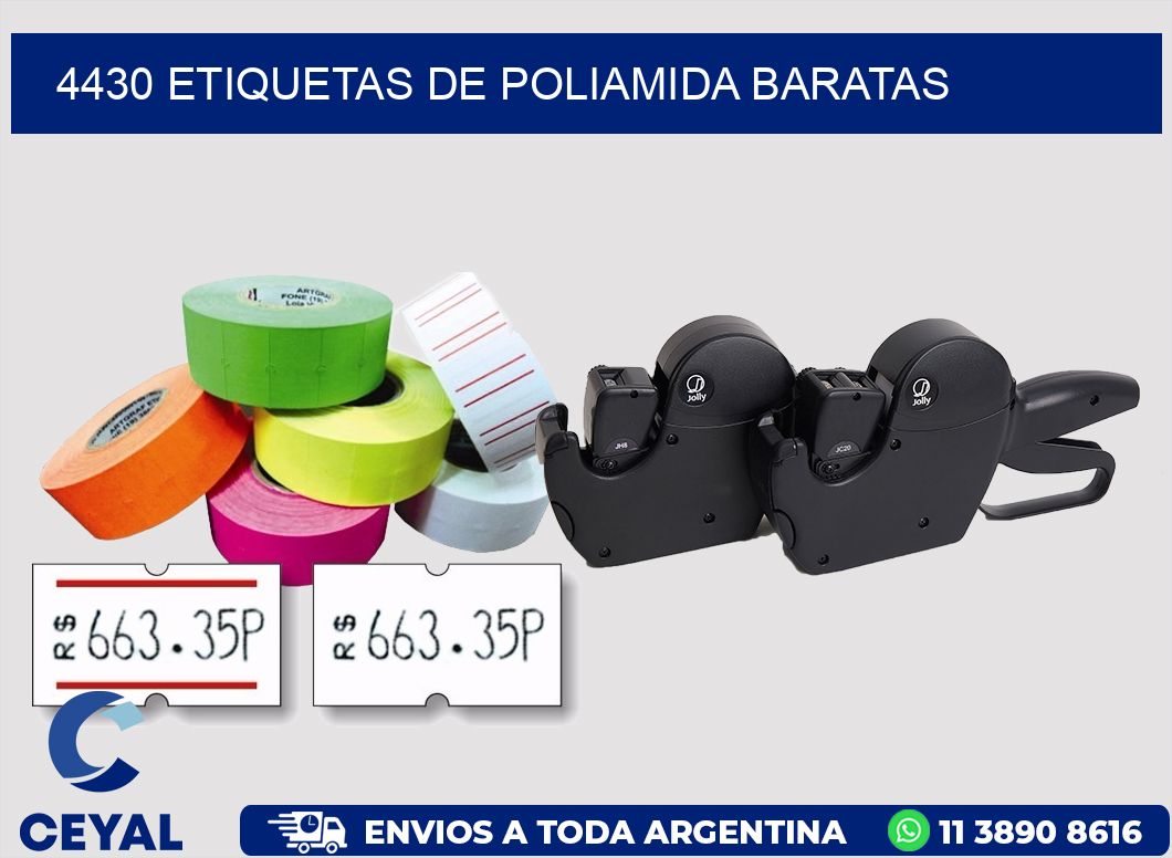 4430 etiquetas de poliamida baratas
