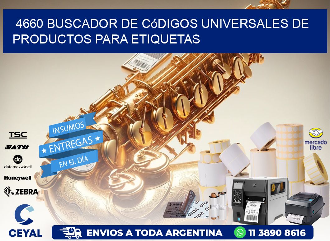 4660 Buscador de códigos universales de productos para etiquetas