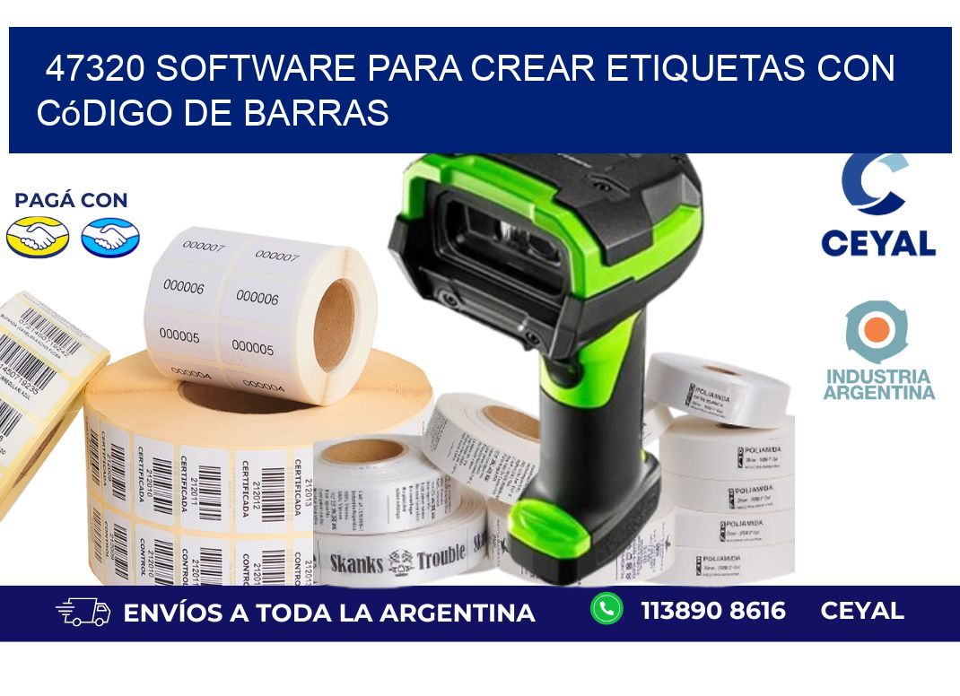 47320 Software para crear etiquetas con código de barras