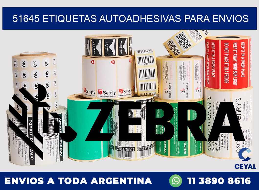 51645 etiquetas autoadhesivas para envios