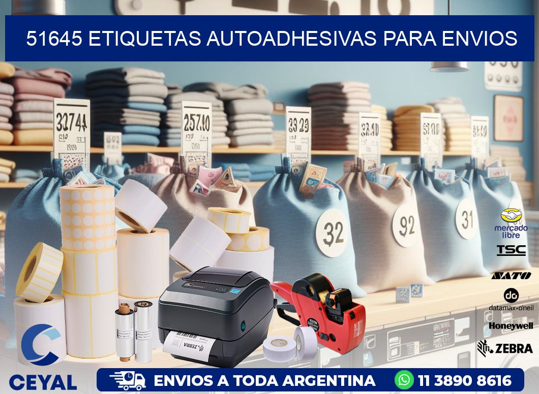 51645 etiquetas autoadhesivas para envios