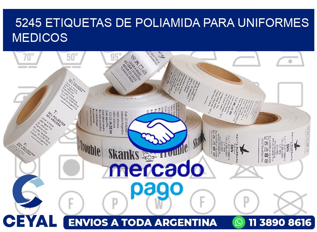 5245 Etiquetas de poliamida para uniformes medicos