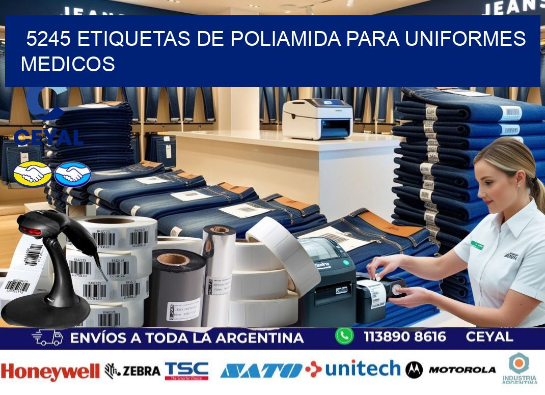 5245 Etiquetas de poliamida para uniformes medicos