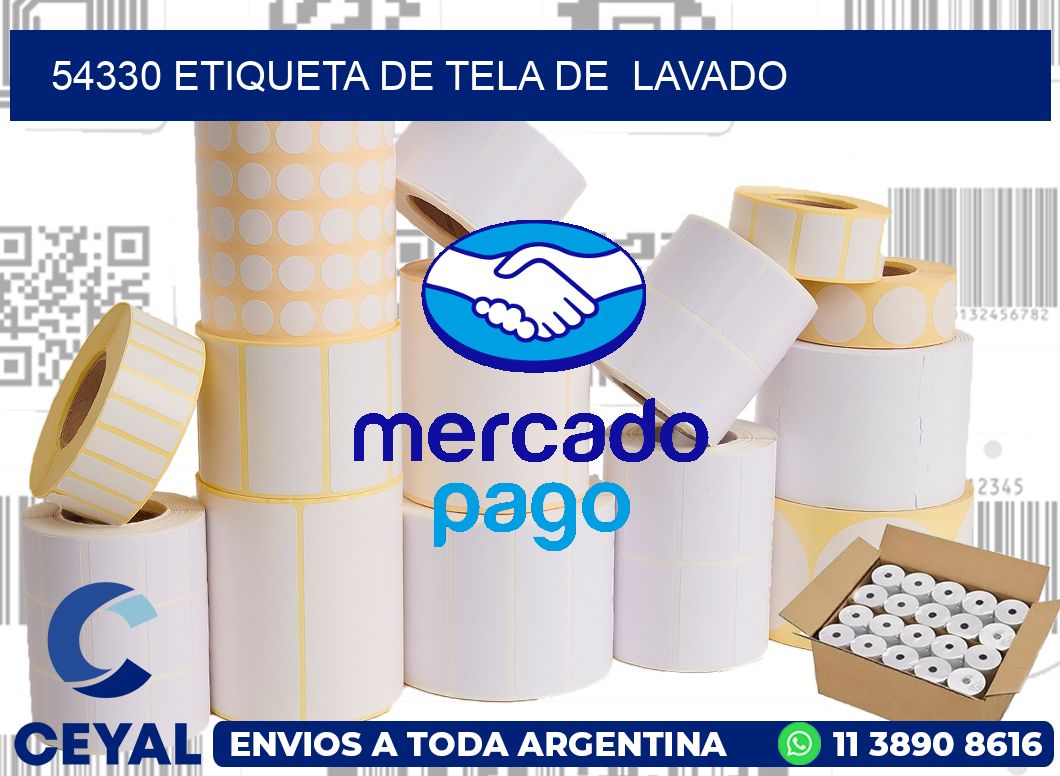 54330 etiqueta de tela de  lavado
